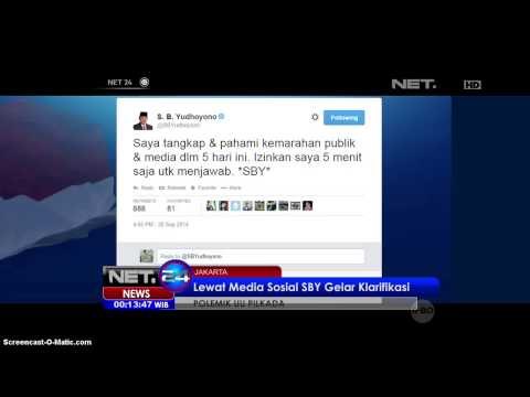 Presiden SBY melakukan klarifikasi terkait sikap Demokrat soal RUU Pilkada - NET24