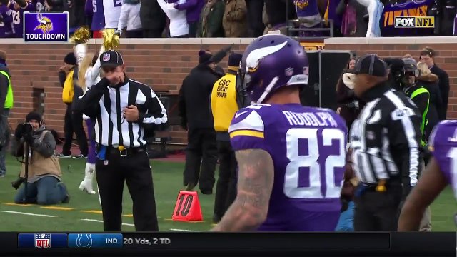 2015 - Vikings Teddy Bridgewater to Kyle Rudolph for 47-yard TD