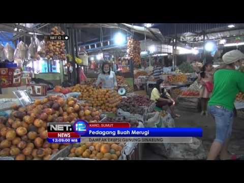 Pasca terpapar abu vulkanis Gunung Sinabung pasar buah kini sepi pembeli - NET12