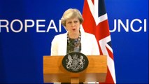 Theresa May pushes for trade negotiations in Brexit talks
