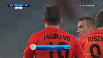 2-1 Filip Jagiełło Amazing Goal Poland  Ekstraklasa - 20.10.2017 Zaglebie Lubin 2-1 Piast Gliwice