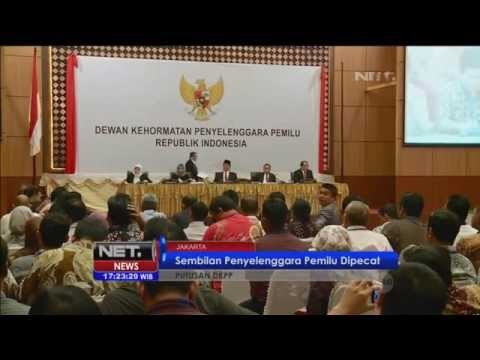 Majelis sidang DKPP memecat sembilan penyelenggaran pemilu 2014 - NET17