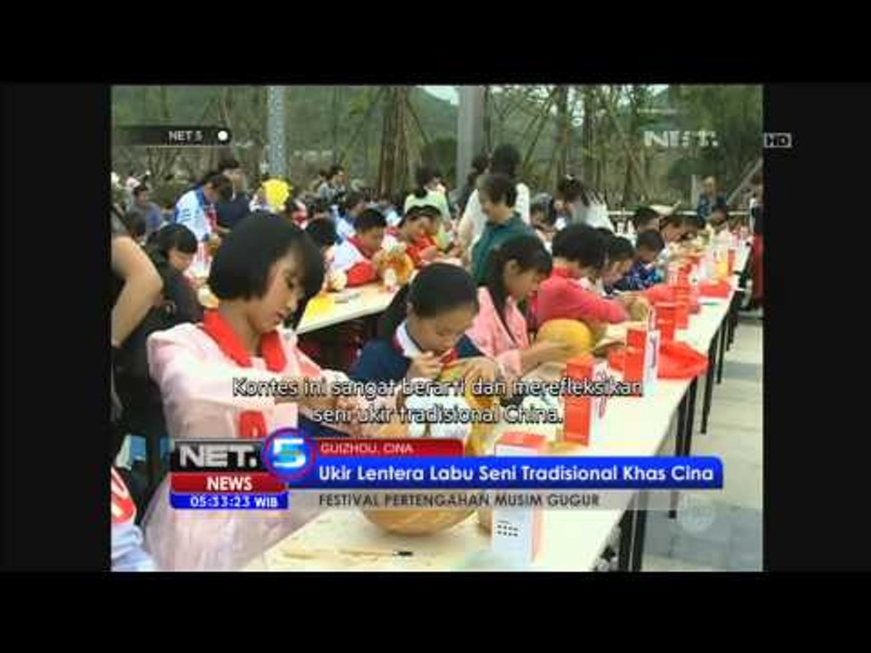 Ukir lentera labu seni tradisional khas Cina - NET5