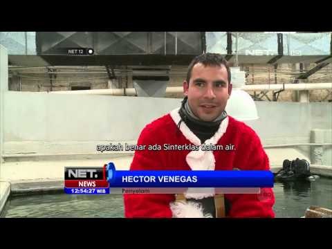Pertunjukan Sinterklas dalam air pukau pengunjung - NET12