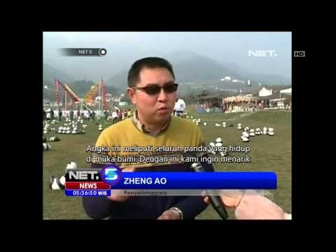 Patung Panda Menyambut Pengunjung di Sichuan, Cina - NET5