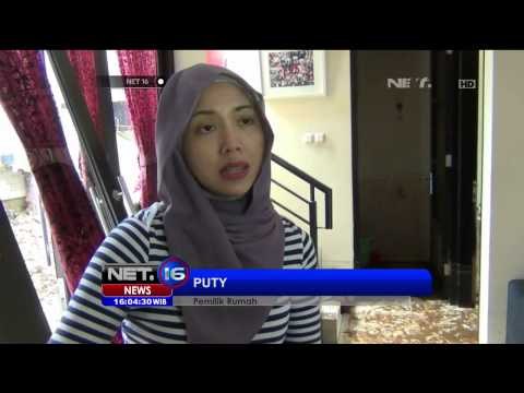 Bangunan tembok apartemen ambrol rusak bangunan warga sekitar - NET16