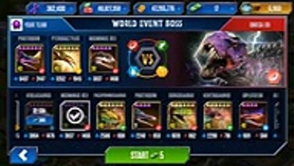 WORLD BOSS T.Rex Omega 09 Vs VIP Dinosaurs - Jurassic World The Game by Nayutoboj , Tv series 2018 online free show