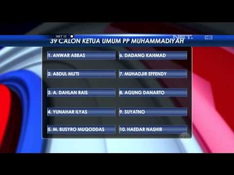 Pemilihan 13 Nama Pimpinan Pusat Muhammadiyah - NET12
