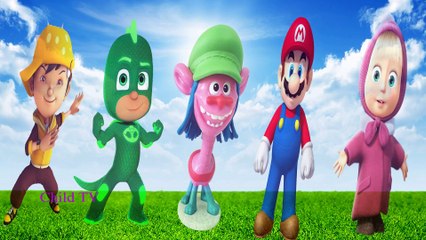 Finger Family Masha ,BoBoiBoy Angin ,Super Mario ,Gekko PJ Masks ,Trolls  Finger Family Song