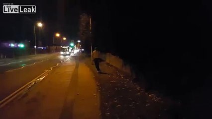 Walking home - drunk as a skunk