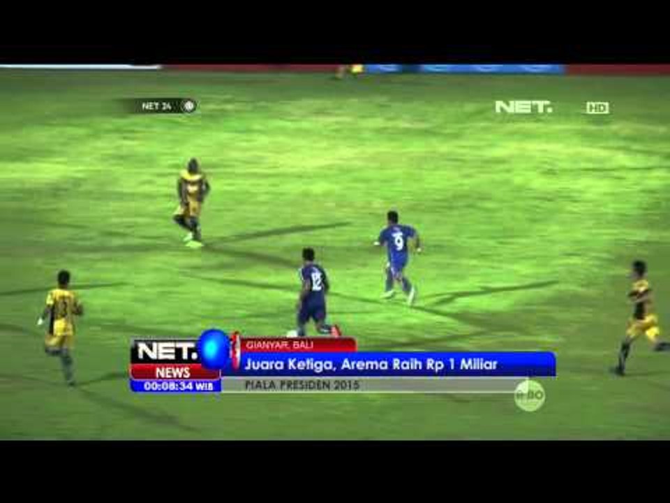 Tundukkan Mitra Kukar, Arema Juara Tiga Piala Presiden 2015 - NET24