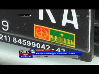 Operasi Zebra, Kendaraan dengan Atribut TNI Dirazia di Karawang - NET12