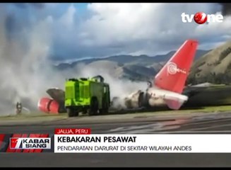 Pesawat Komersil Peruvian Airlines Terbakar di Wilayah Andes