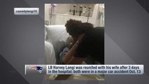 Harvey Langi reunites with his wife after their car accident