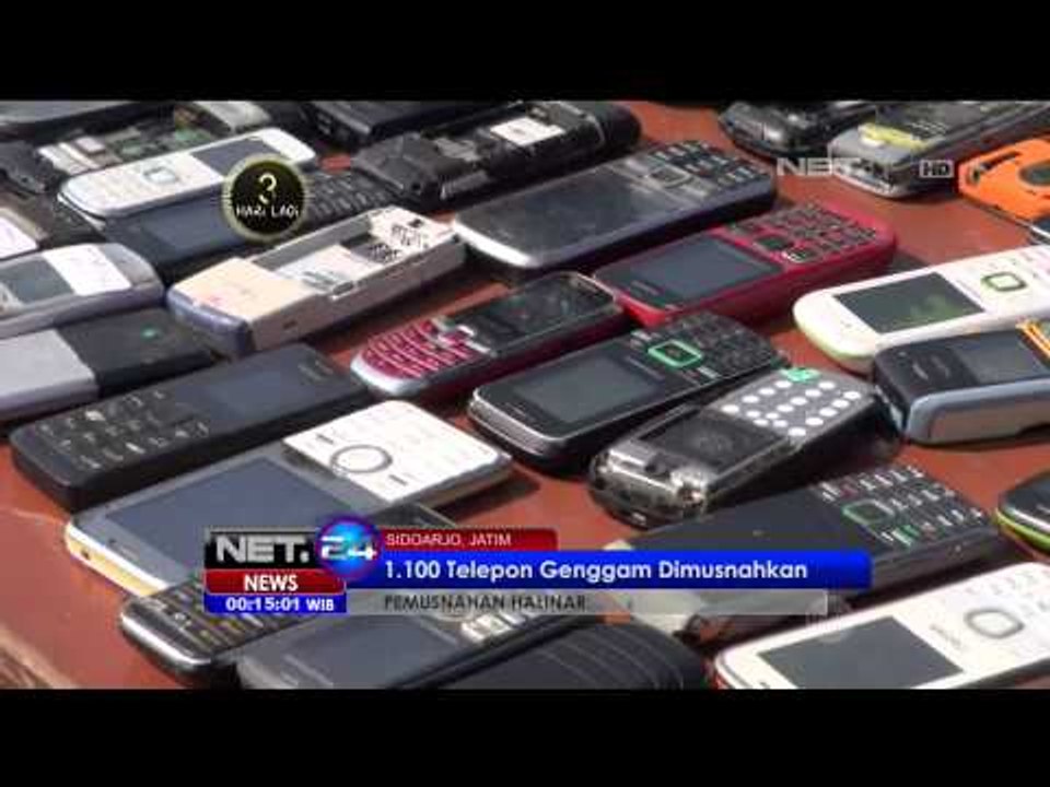 Ribuan Telepon Genggam Dimusnahkan di Sidoarjo - NET24
