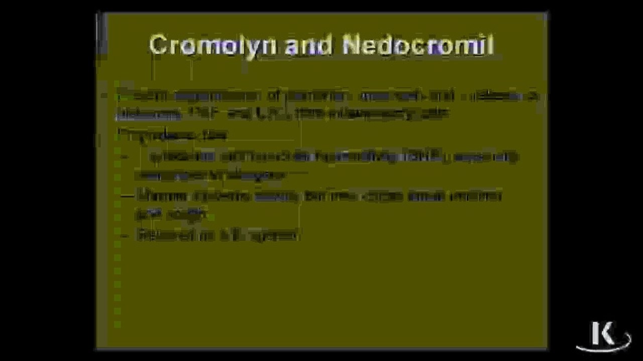 Pharmacology Inflamacion Chapter 8 Part 4 Cromolyn