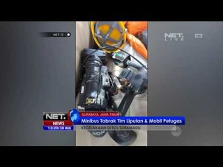 Minibus Tabrak Tim Liputan dan Mobil Petugas di Jembatan Suramadu - NET12