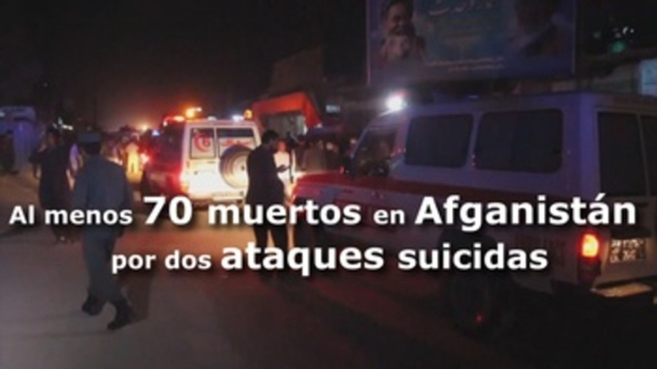 Al menos 70 muertos en Afganistán por dos ataques suicidas