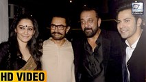 Sanjay Dutt And Wife Maanayata At Aamir Khan's Grand Diwali Bash