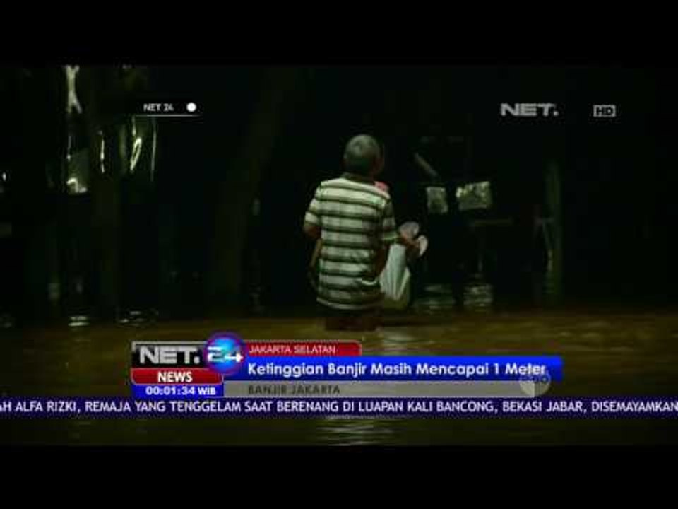 Ketinggian Banjir di Kawasan Bukit Duri Jakarta...