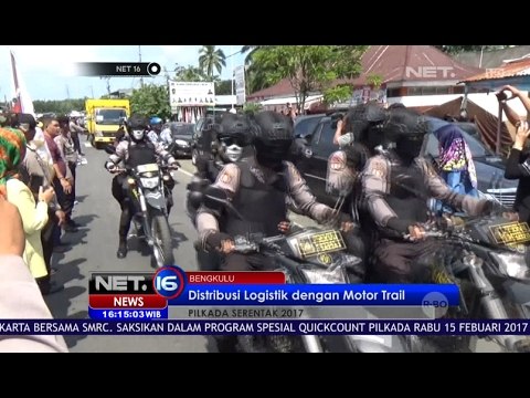 Polisi Gunakan Motor Trial Untuk Distribusikan Logistik Pilkada - NET16