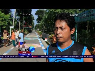 Indahnya Jalan di Desa Minggirsari yang Dilukis Warga dengan Tokoh Pewayangan - NET12