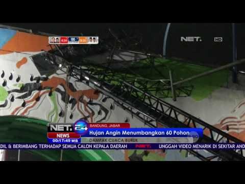 Hujan Angin Menumbangkan Puluhan Pohon dan Reklame di Bandung - NET24