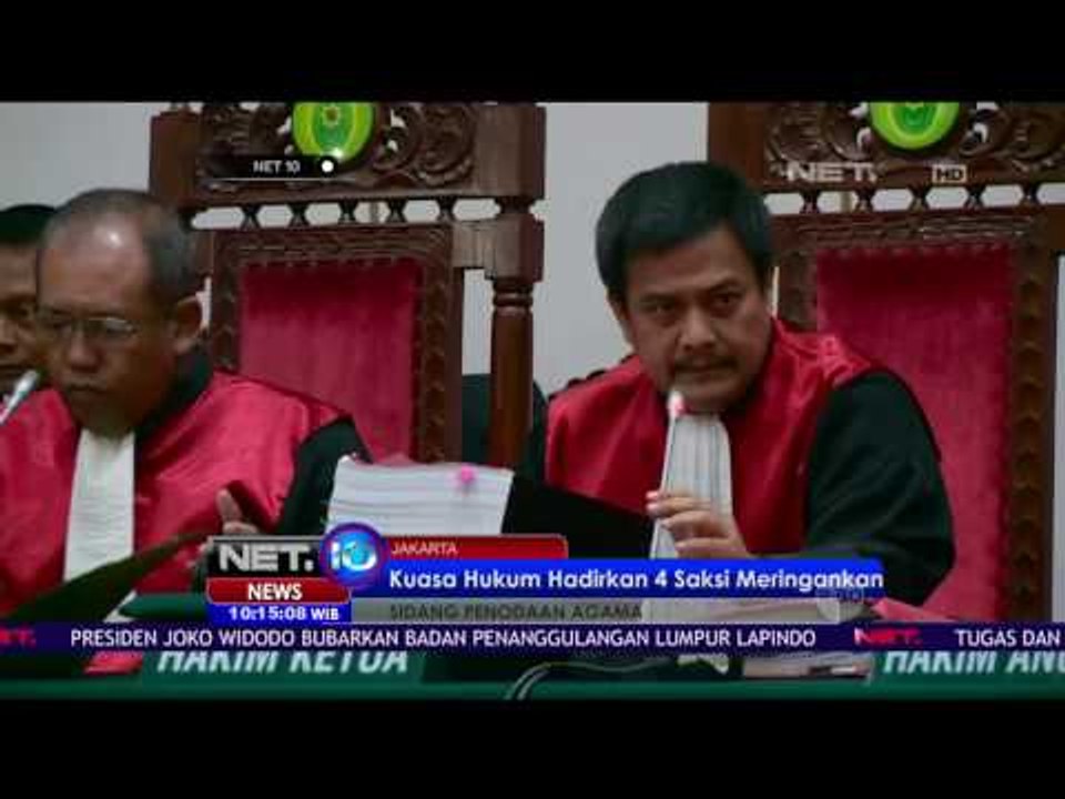Kuasa Hukum Hadirkan 4 Saksi Meringankan di Sidang ke-14 Ahok - NET10