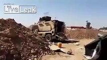 Multiple Vehicles Of Peshmerga Destroyed By PMU On Border of Erbil