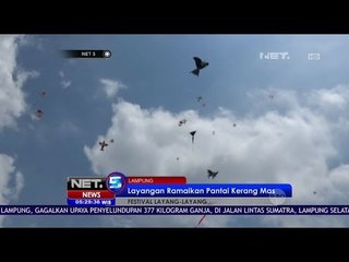 Beragam Layangan Cantik Ramaikan Pantai Kerang Mas - Net 5