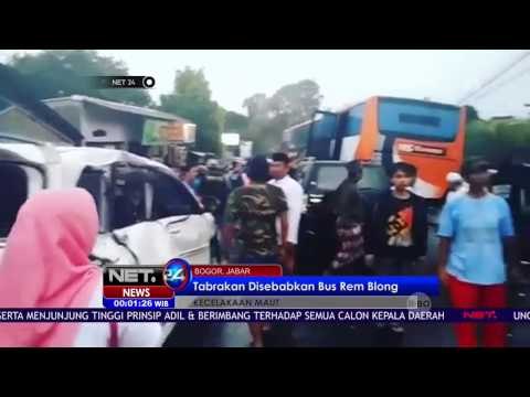 Rem Blong, Bus Penumpang Oleng Tabrak Pengendara Lain di Bogor, 4 Orang Tewas - NET24