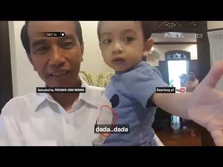Presiden Jokowi Mengasuh Cucu
