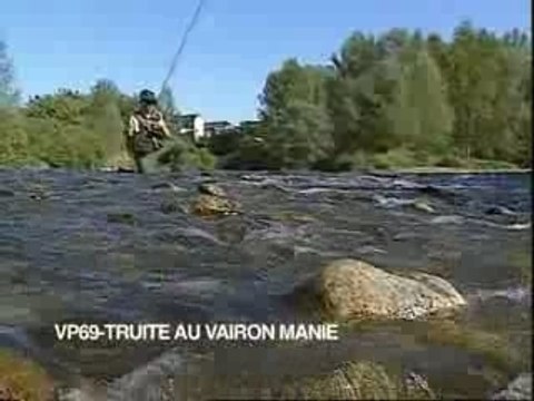 Pêche de la truite au vairon manié