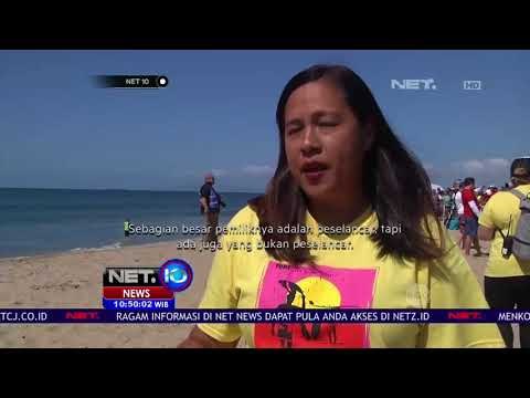 Peserta 40 Anjing Siap Berkompetisi di Lomba Papan Selancar - NET 10