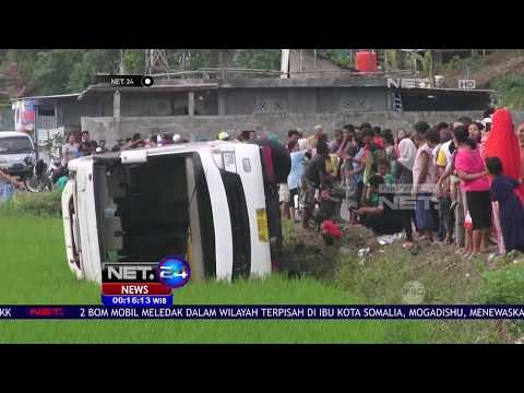Bus Peziarah Terguling ke Sawah, Penumpang Alami Luka Luka - NET24