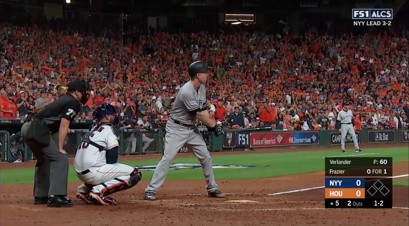 Watch as Justin Verlander strikes out Frazier on a depressing swing!