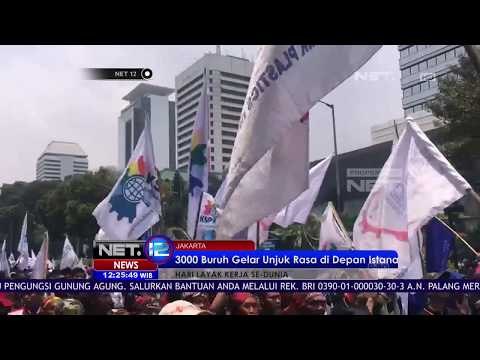 Peringati Hari Layak Kerja Internasional, Ribuan Buruh Padati Kawasan Istana Negara - NET12