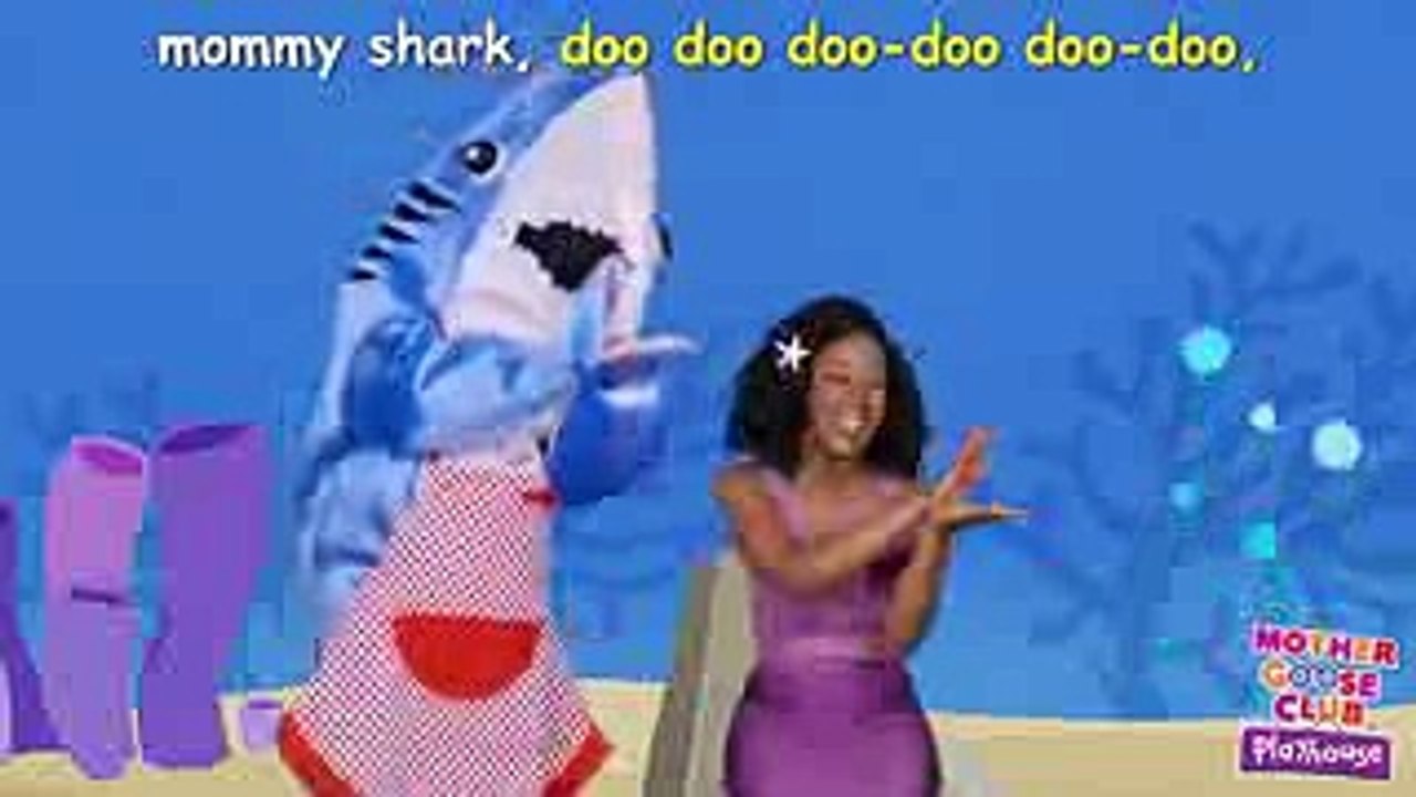 Baby Shark  Mermaid Shark Family Dance Party  Mother Goose Club Playhouse Kids Video