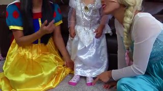 Baby Cinderella Makeover w/ Frozen Elsa, Snow White, Magic Ball