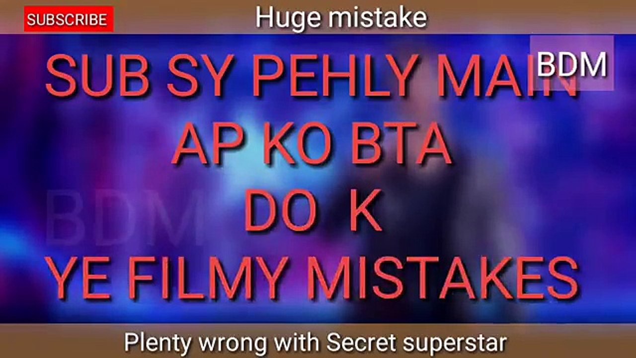 [HUGE MISTAKES] Plenty Mistakes in Secret Superstar Full Hindi Movie - Aamir Khan