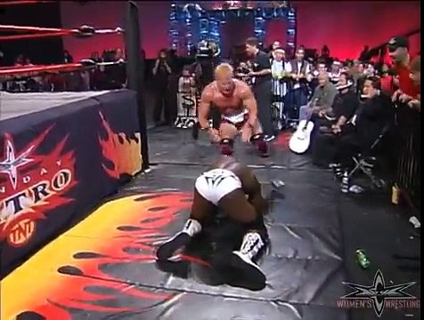 (720pHD)- WCW Nitro 09-18-00 - Steiner-Jarrett(w-Midajah) vs. Sting-Booker T-Russo (feat Miss Jones)
