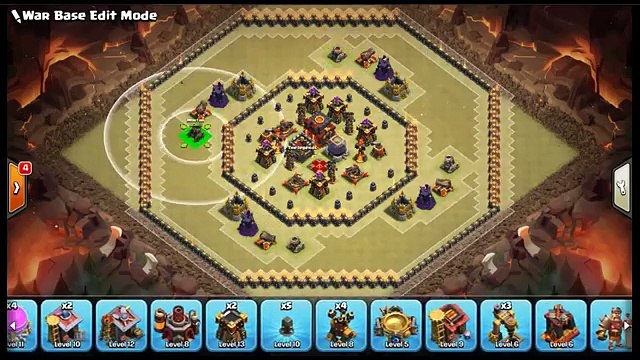 Town Hall 10 (TH10) Best War Base | Anti Valkyrie/ Bowler/ Queen Walk | Clash of clans |