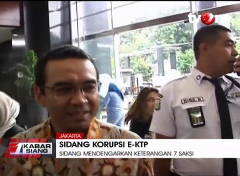 Sidang Korupsi E-KTP Hadirkan Keterangan Tujuh Saksi