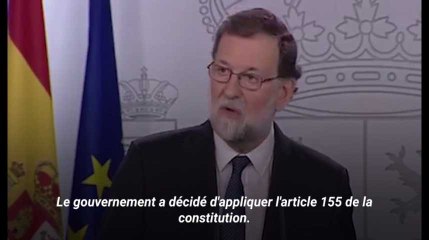 Catalogne: Mariano Rajoy annonce le recours à l'article 155 permettant de suspendre l'autonomie