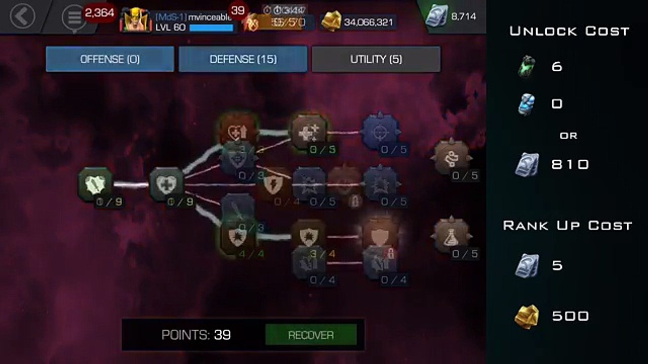Legend Mastery Setup and Costs | Marvel Contest of Champions
