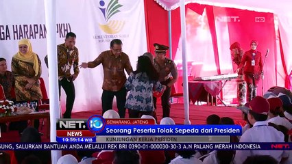 Seorang Lansia Tolak Sepeda Pemberian Presiden Jokowi - NET10