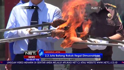 Video herunterladen: Ledakan Muncul Saat Petugas Musnahkan Jutaan Batang Rokok Ilegal - NET24