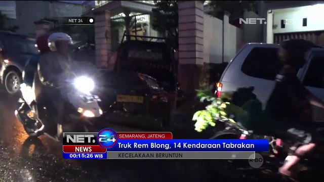 Sebuah Truk Menghantam 13 Kendaraan Karena Rem Blong - NET24