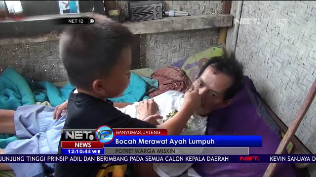 Mulianya Siswa Kelas 4 SD ini Rawat Ayahnya yang Lumpuh Sendirian - NET12