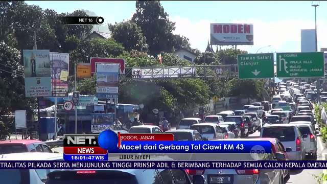 Libur Nyepi, Lalu Lintas di Puncak Sepanjang Hari Macet - NET16